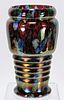 Kralik Multi Splatter Bohemian Art Glass Vase