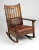 An L. & J.G. Stickley oak rocking chair