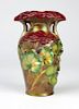 A Zsolnay ceramic geranium vase