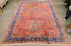 Indian Oriental Mizrapour Blue Red Floral Carpet