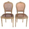 Pair Of Louis XVI Style Painted Fauteuils