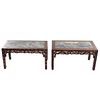 Two Similar Chinese Rosewood Scholars Tables