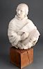 Carved Marble Bust of Religious Figure