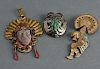 Mexican Brooches incl. Silver, Hardstone, etc. 3