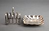 Sterling Dish & Toast Rack, Incl Mappin & Webb, 2