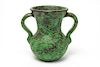 Weller Pottery Coppertone Double Handled 8.5" Vase