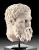 Greek Marble Head of Herakles, ex-Christie's, Art Loss