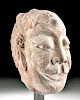 Chinese Wei Dynasty Stone Head - Dipankara Buddha