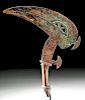 Large 20th C. African Kota Brass Bird-Headed Currency