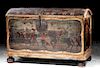 18th C. Spanish Colonial Painted Wood Chest