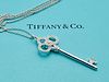 TIFFANY & CO 18K DIAMOND CROWN KEY PENDANT  NECKLACE