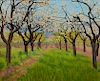 Marcel Dudouet "Arbres en Fleurs (Trees in Bloom)" Oil on Canvas 