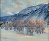 Andrew Peters Winter Scene Oil on Canvas