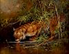 Eric Forlee Tiger Painting Oil on Canvas
