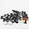 Large Group of Nikon Camera Lenses and Accessories