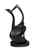  Colin Webster Watson Bronze Sculpture, Titled: "Swan & Lady"
