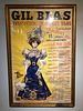 French Vintage Framed Poster Titled " Transformation Du Gil Blas"