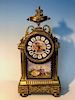  19th C. French Bronze & Sevres Style Porcelain Clock