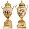 Pair of Royal Vienna Porcelain Urns