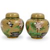 Pair Of Chinese Cloisonne Urns