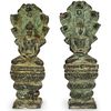Pair of Cast Bronze Khmer Buddha Figurines