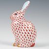 Herend Porcelain Red Fishnet Rabbit