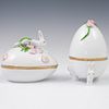 (2) Herend Porcelain Egg Boxes