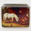 Sterling Silver And Enamel Pill Box