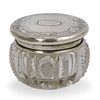 Sterling Silver and Glass Vanity Jar