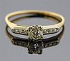 Antique 14K Gold Diamond Engagement Ring