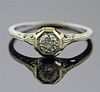 Filigree  18K Gold Diamond Engagement Ring