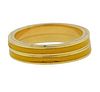 14k Gold Enamel Stackable Band Ring Set 