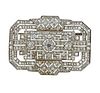 Art Deco Platinum Diamond Brooch Pin