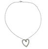 14k Gold Diamond Heart Pendant Brooch Necklace 