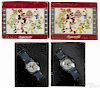 Two Ingersoll Mickey Mouse Birthday series wristwatches with original boxes, 20th c.