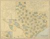 AN ANTIQUE MAP, "Map of Texas," DES MOINES, IOWA, CIRCA 1912, 