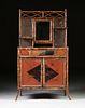 A VICTORIAN LACQUERED AND CARVED BAMBOO DRESSING STAND, CIRCA 1880,