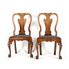 A PAIR OF GEORGE I CARVED YEW CHAIRS, CIRCA 1720, 