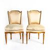 2 VINTAGE FEDERAL STYLED WOOD FRAMED CHAIRS
