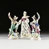 A GROUP OF THREE DRESDEN PORCELAIN FIGURINES, GERMANY, 1927-1957,