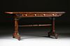 A FINE ENGLISH REGENCY ROSEWOOD AND MAHOGANY LIBRARY DESK, WILLIAM IV (1830-1837),