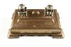 A FINE PERSIAN GILT DETAILED STEEL INKSTAND, POSSIBLY QAJAR, 19TH CENTURY,