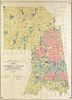 AN ANTIQUE MAP, "Department of the Interior Commission to the Five Civilized Tribes, Map of the Cherokee Nation Indian Territory," NEW YORK, 1900,