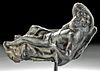 Published Roman Bronze Applique - Reclining Bacchus