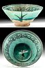 Persian Turquoise Glazed Pottery Bowl - Pseudo-Kufic