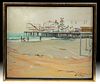 Framed & Signed Draper Painting - Atlantic City, 1940