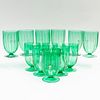 Set of Twelve Murano Glass Goblets