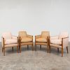 Set of Four Maxime Old Mahogany Armchairs
