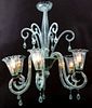A MID 20TH CENTURY BLOWN MURANO GLASS CHANDELIER