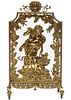 AN ORNATE 20C. HEAVY CAST BRASS FIRE SCREEN WITH ORION